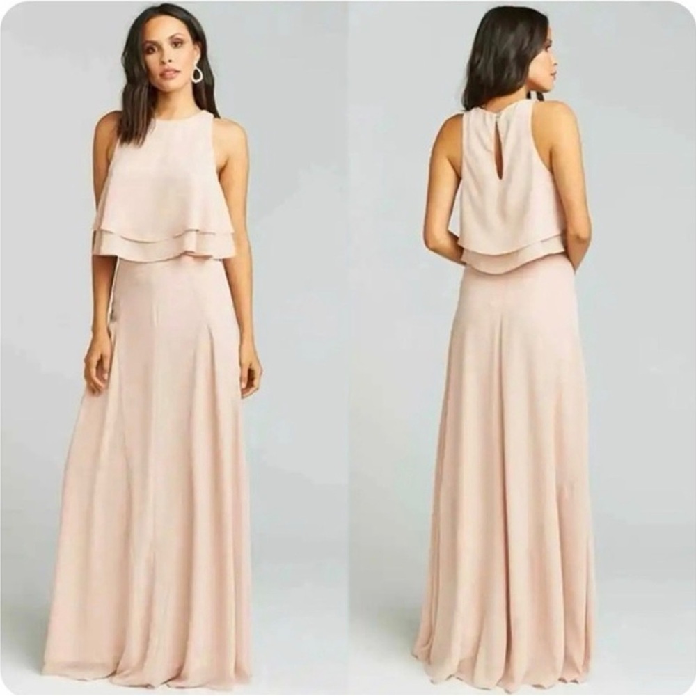 Show Me Your Mumu King Crop Top And Princess Di Ballgown Skirt Sz M Set Beige